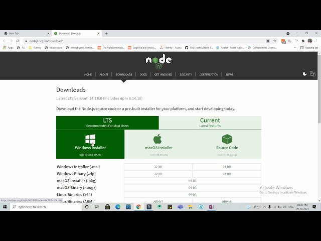 How to install Node js & Vs code