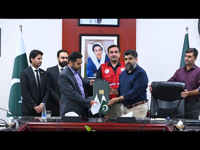 BISP signed MoUs with the NITB and Pakistan Red Crescent Society at BISP Headquarters, Islamabad.
