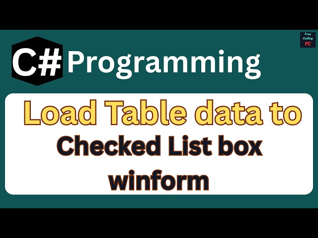 Populate CheckedListBox from SQL Database using Entity Framework in C# WinForms