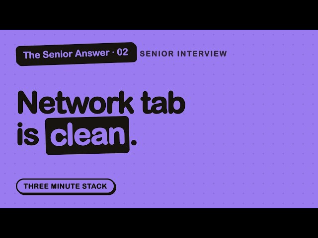 Senior JavaScript Interview: The Main Thread Question — The Senior Answer #2 · Three Minute Stack
