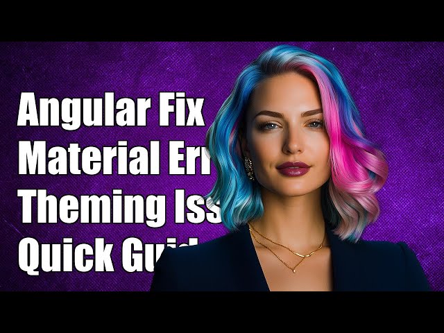 Angular Material Error: Can't Resolve '@angular/material/theming' Fix Guide