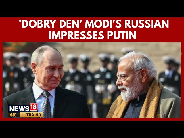 PM Modi Greets Delegates in Russian, President Putin Responds with a Smile | Putin in India | N18G