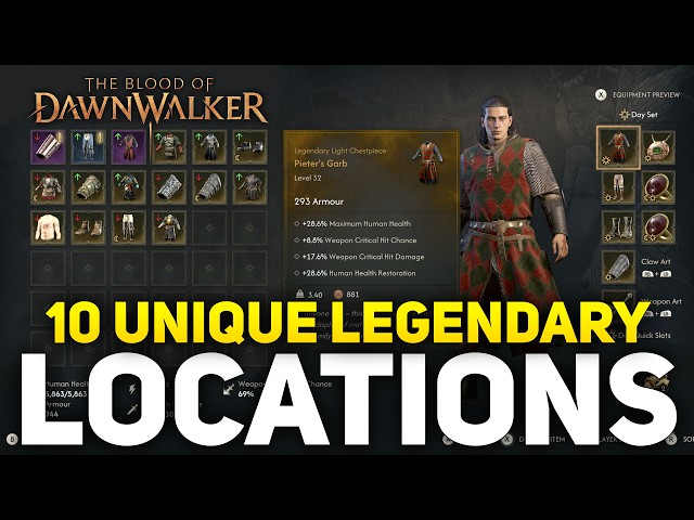 The Blood of Dawnwalker - 10 Unique Legendary Weapon & Armor Locations