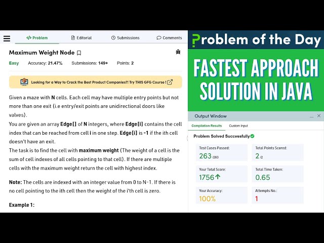 Maximum Weight Node GFG Practice POTD || GFG POTD Solution