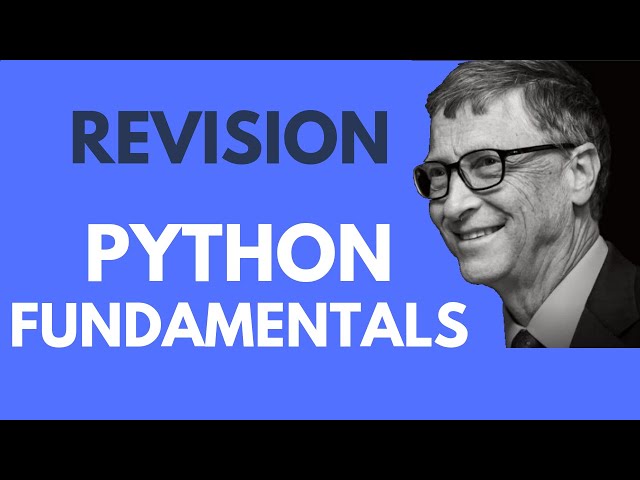 Python Fundamentals | Revision Tour | Computer Science - Class 12 CBSE | Hindi