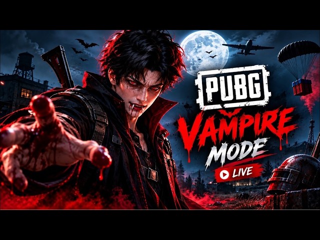No fear. No mercy. Just pure survival. 🩸🎮🎮 PUBG LIVE🧛 Vampire Mode💀 Can I survive till the end?