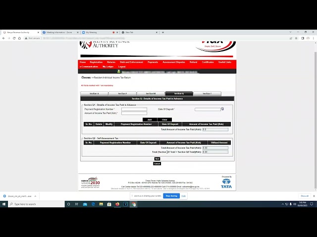 Filing returns using ITR 2022 (Individual Tax Return )