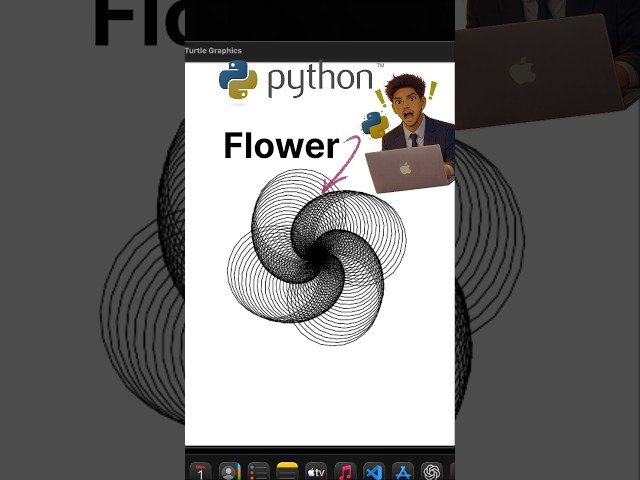 This Flower Was Made With Code 😳 (Turtle)