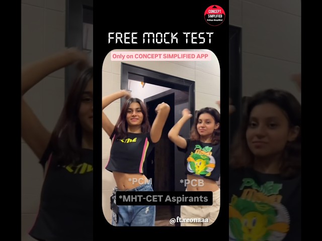 MHT CET Kids after finding the Free MOCK Test 🤩😍 | MHT-CET  2025 Strategy #shorts #mhtcet #cet2025
