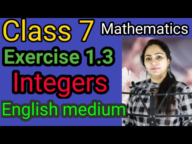Class 7, Mathematics, Exercise 1.3, English Medium, Pseb, 2021--22