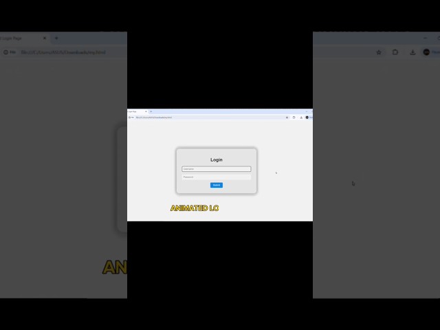 HOW TO CREATE ANIMATED LOGIN PAGE || #shorts #youtubeshorts #viral