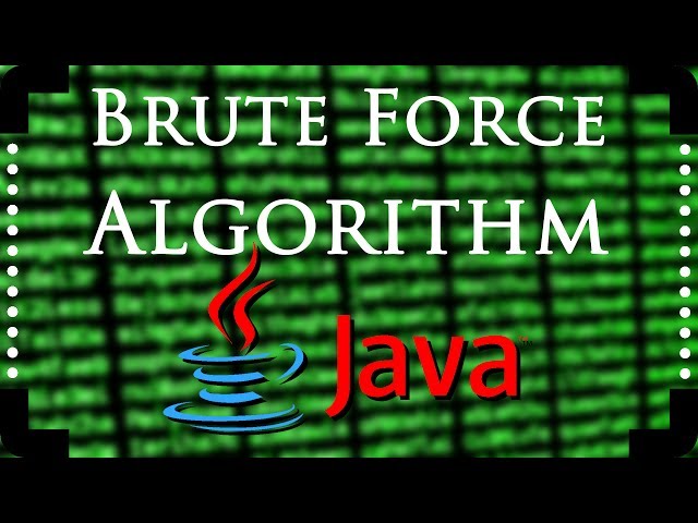 Java Algorithms - Brute Force