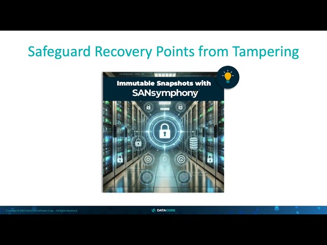 Protect Your Recovery Data with Immutable Snapshots in SANsymphony