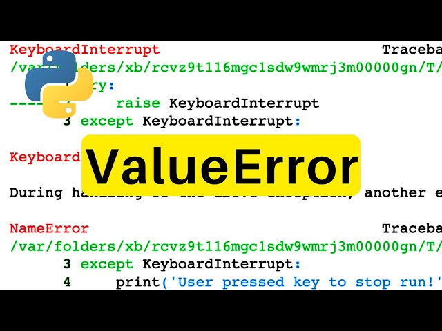 ValueError | Python | Tutorial