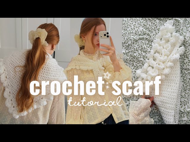 trendy Crochet Scarf Tutorial / one day project ✨