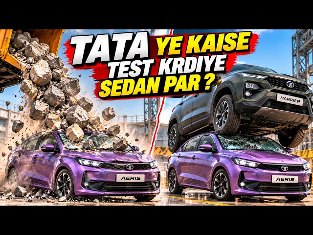 What Are These Safety Tests on the Tata Aeris?! 😱 Rocks + Harrier Load Test | Tata Aeris Safety