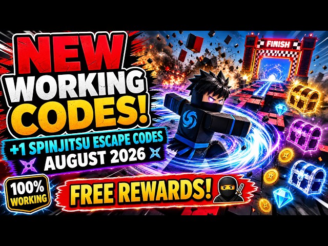 +1 Spinjitsu Escape Codes – August 2026 | NEW Working Codes! 🥷 FREE Rewards | Roblox