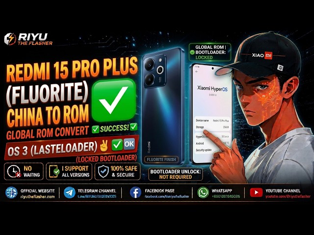REDMI 15 PRO PLUS (FLUORITE) CHINA TO GLOBAL ROM CONVERT✅🆗NO NEED BOOTLOADER UNLOCK❎OS 3 LASTED🤞