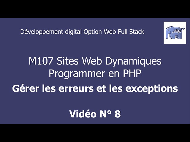 PHP Darija V8 – Handling Errors and Exceptions
