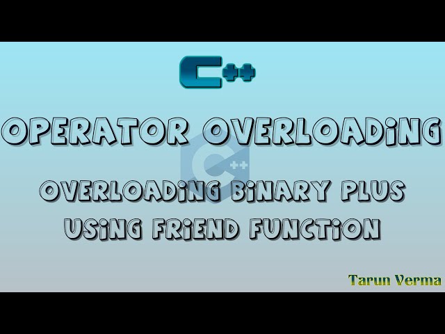 Overloading binary operator using friend function in c++