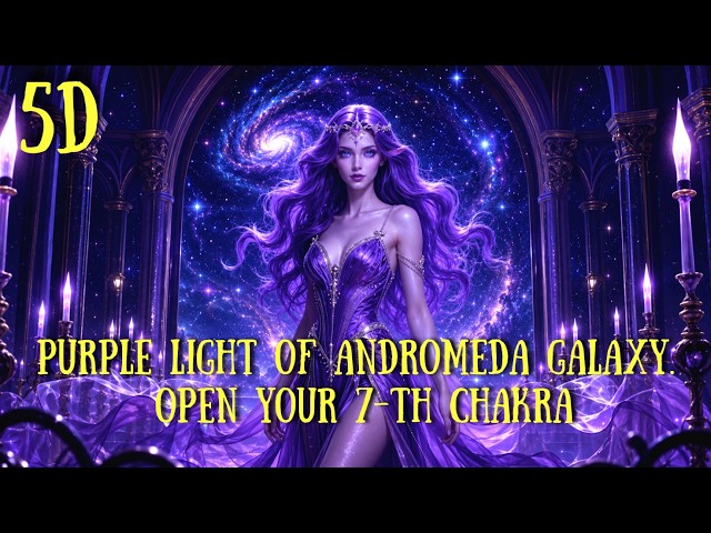 Purple light of Andromeda galaxy. Open your 7-th chakra 💜🌌