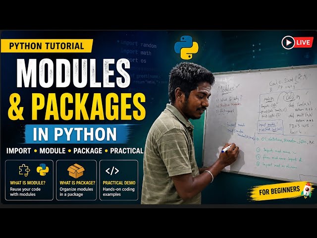 Python Modules and Packages explained in Tamil | Easy Tutorial for Beginners 