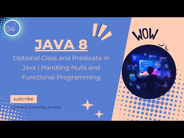 Java 8 | 04th | Optional Class and Predicate in Java | Handling Nulls and Functional Programming