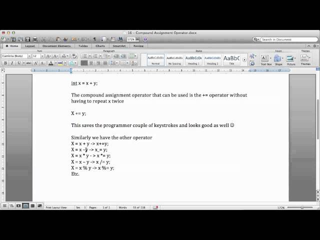Objective C Tutorials: 16 - Compound Assignment Operator
