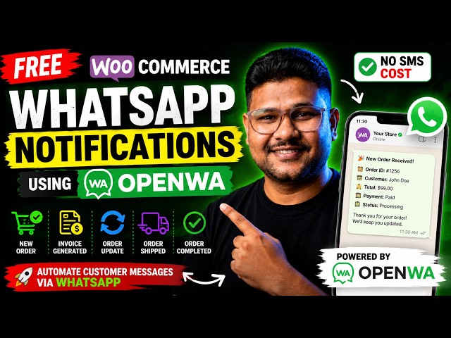 Free WhatsApp API Gateway For WooCommerce using OpenWA | WhatsApp Automation Tutorial