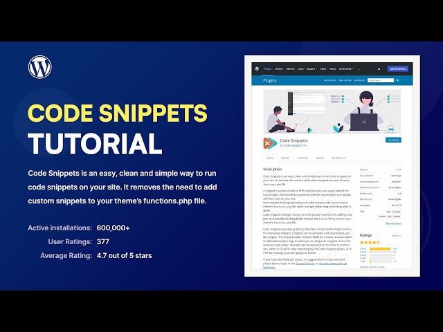 WordPress Code Snippets Plugin Tutorial - WordPress Basics in 2022