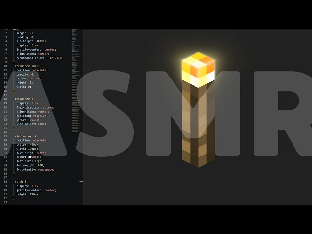 ASMR Programming - Minecraft Torch - No Talking