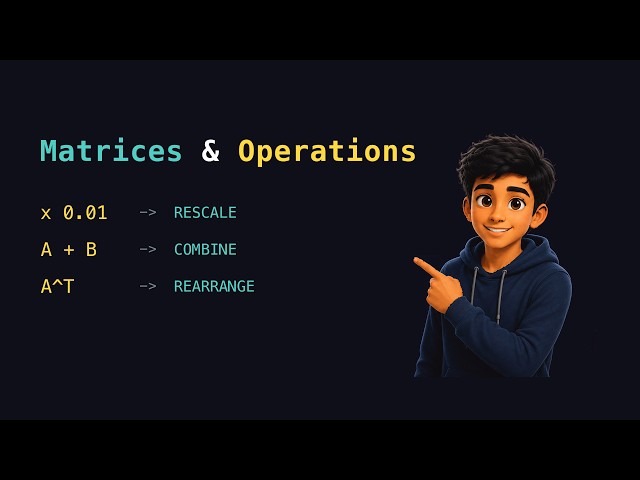 2.1.3 Matrices & Operations: How AI organizes millions of data points into grids (Hinglish)