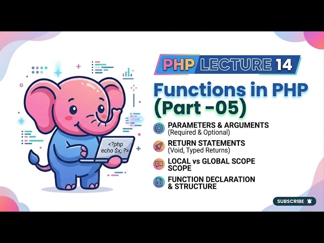 Functions in PHP || Part -05 || LECTURE -14 || #phptutorials #phpforbeginners #joait26001 #phpclass