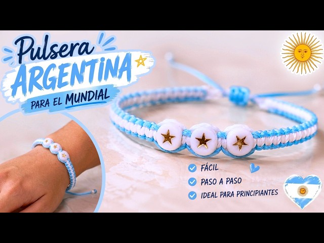 How to Make an Argentina Bracelet | Step-by-Step Tutorial 💙🤍