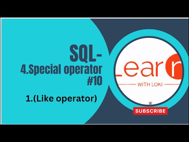 "SQL LIKE Operator Tutorial | Simple & Practical Examples"