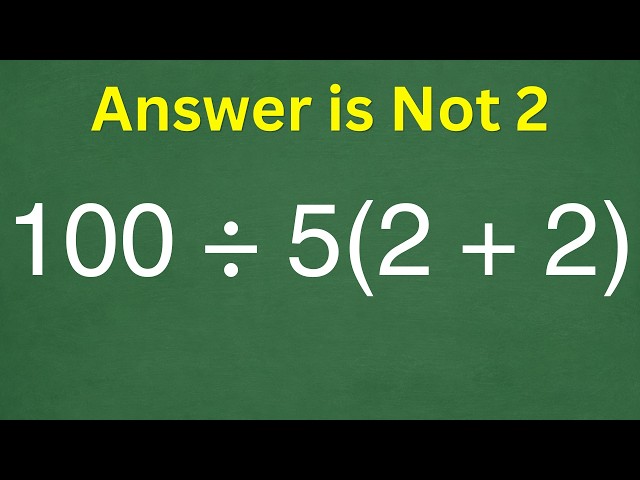 This Easy Math Problem Has Everyone Confused!