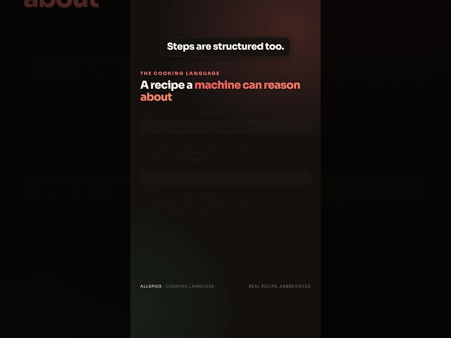 A recipe a machine can reason about