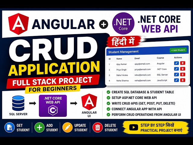 Complete CRUD App with Angular & .NET Core API | Full Stack Project for Beginners
