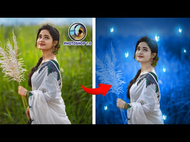 Blue Tone Photo Editing in photoshop 7.0 ||😱 Photoshop Photo Editing Tutorial || photo editing .