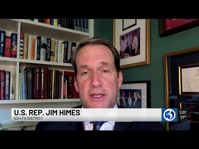Rep. Jim Himes reacts to President Trump's election integrity address