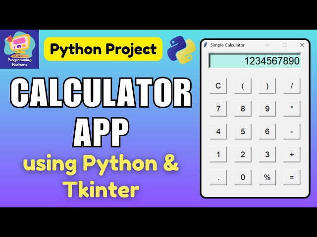 Calculator App using Tkinter in Python — Project for Beginners