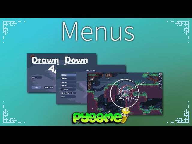 Menus - Pygame Tutorial