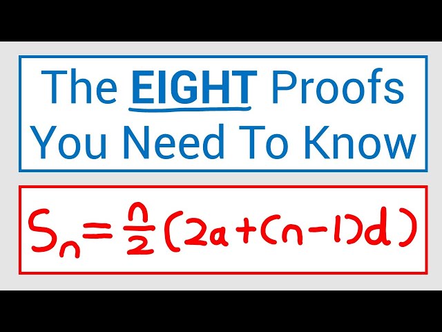 Every proof you need to know for Edexcel A Level Maths!