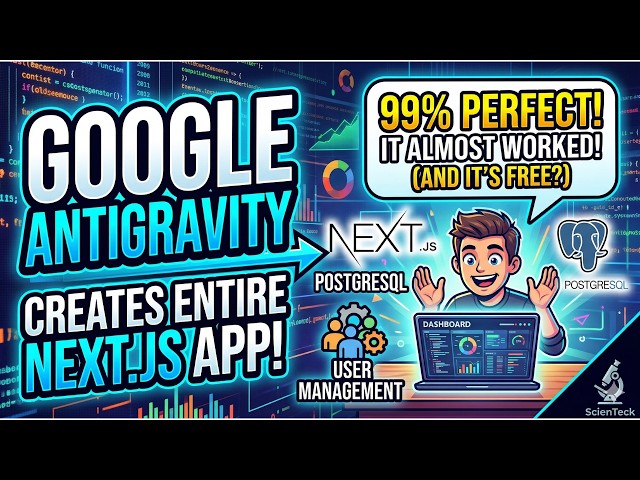 Building a Full-Stack App in Seconds with Google Antigravity! (Next.js & PostgreSQL)