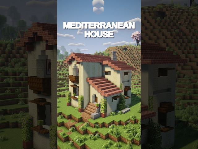 Minecraft Tutorial for a Mediterranean House ☀️ #minecraft #minecrafttutorial #mediterranean #italy