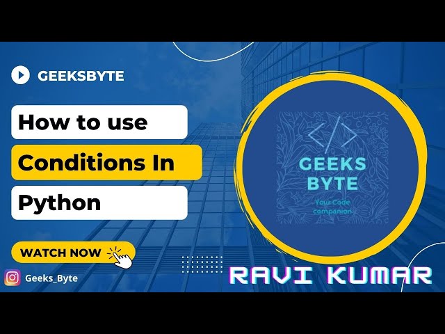 Python Tutorial:  Python If-Else
