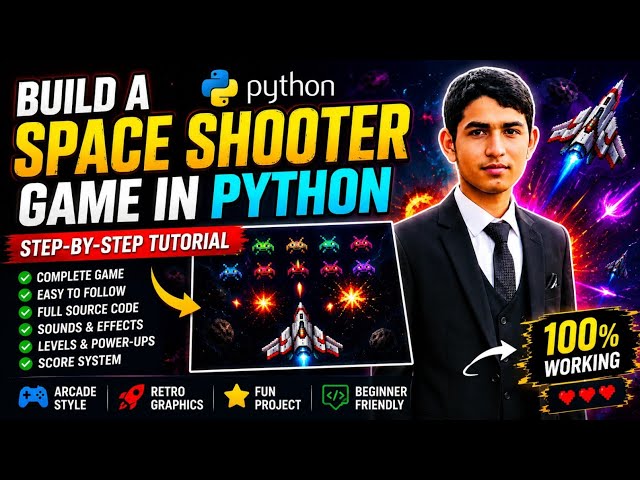 Retro Arcade Game Python me? | Complete Pygame Source Code