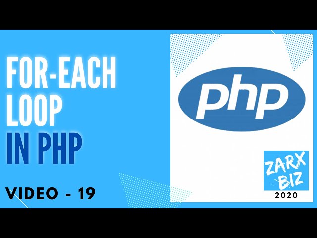 19: Foreach loop in php 8 example | PHP Tutorial | Learn PHP Programming | PHP for Beginners