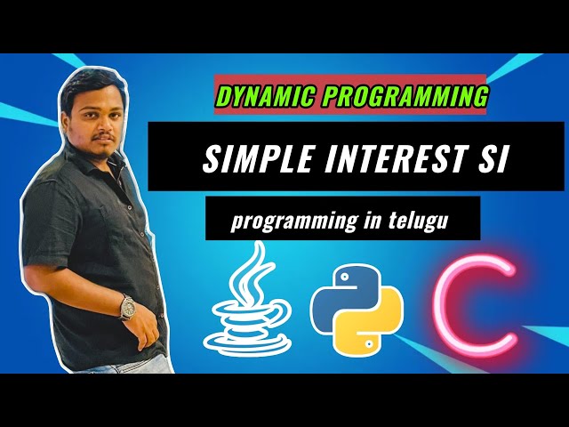 Dynamic programming  (SI) Simpple Intterest Program in Java by telugu programming tutorial