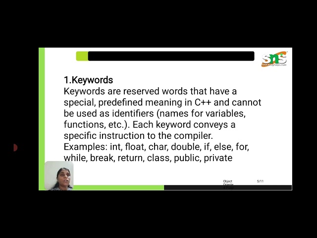 Declaration and Tokens in C++|C++ programming language|SNS INSTITUTIONS